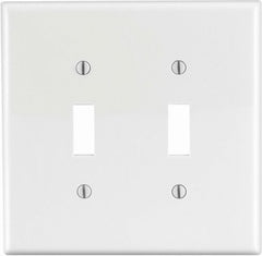 LEVITON Leviton Mfg Co R52-00PJ2-00W 2-gang Midway Wallplate