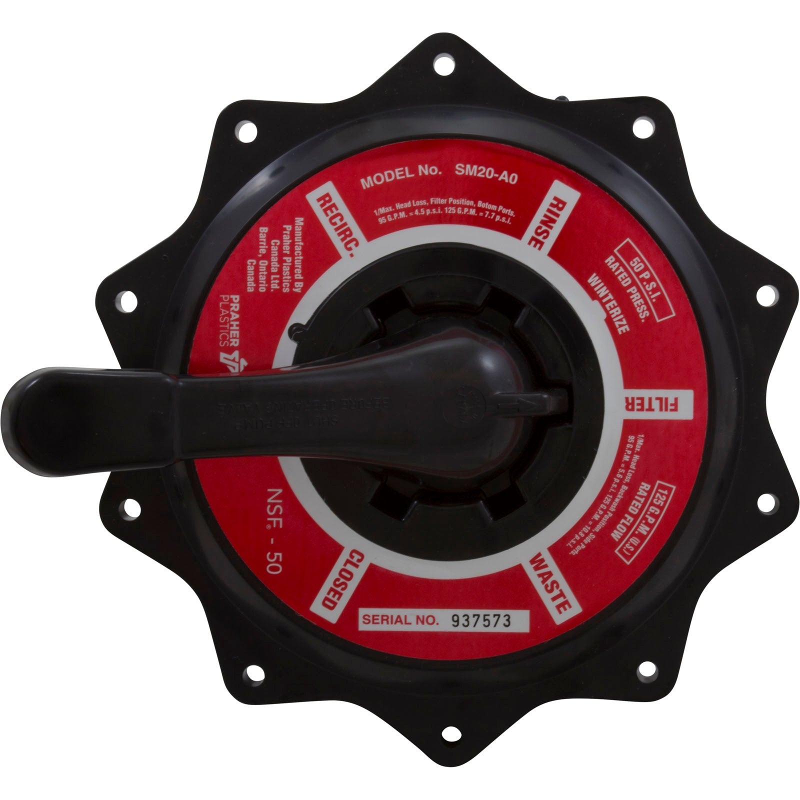 PRAHER Praher E-50-S2B 2 In Key Hub Assembly Black | E-50-S2B