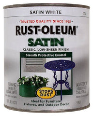 RUST-OLEUM Rust-oleum 7791-730 Satin Enamel Paint White 0.5 Pint