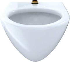 TOTO TOTO CT708U#01 Elongated 1.0 GPF Wall-Mounted Flushometer Toilet Bowl with Top Spud, White-CT708U, Cotton White