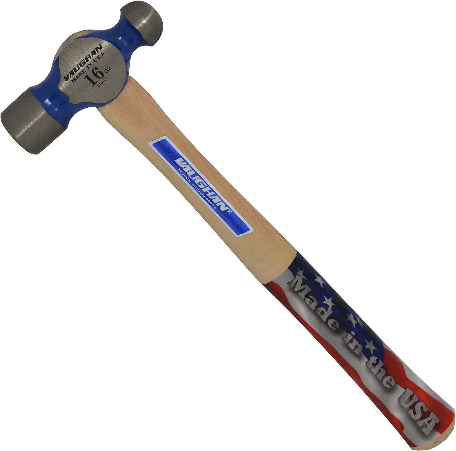 VAUGHAN Vaughan TC016 16-Ounce Commercial Ball Pein Hammer, White