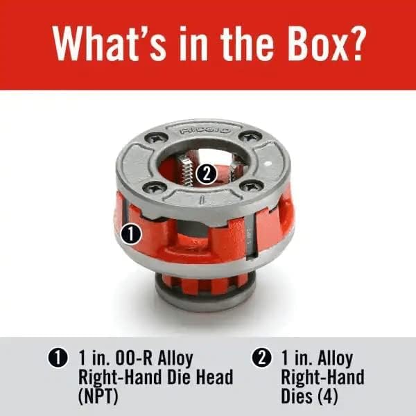 RIDGID Ridgid 36895 Model Oo-R Die Head 12R Alloy Die Head 3/4 Factory Set