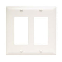 LEGRAND Pass & Seymour TP262W 2Gang Wall Plate, Decorator, Nylon, Standard - White