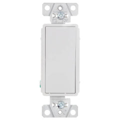 LEGRAND Pass & Seymour 2621-W 120/277 Volt AC 15 Amp 1-Pole Specification Construction Grade Decorator Switch White