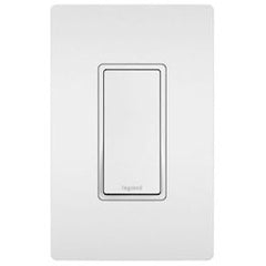 LEGRAND Pass & Seymour TM870W Decorator Switch, 120/277 VAC, 15 Amp, White