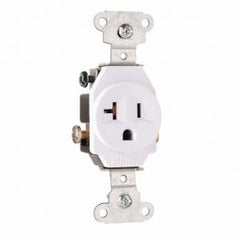 LEGRAND Pass & Seymour 5351W Single Receptacle Heavy Duty (20A, 125V) NEMA 5-20R