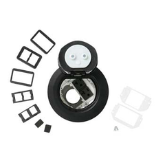 LEGRAND Legrand 4ATCP2RBK Wiremold 4AT-Series Prewired Dual Service Poke-Thru Device-Black