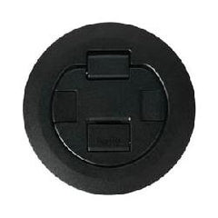 LEGRAND Legrand 4ATCP2RBK Wiremold 4AT-Series Prewired Dual Service Poke-Thru Device-Black