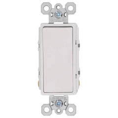 LEGRAND Pass & Seymour TM874W Standard Rocker, Grounding Type, High Impact Resistant Thermoplastic