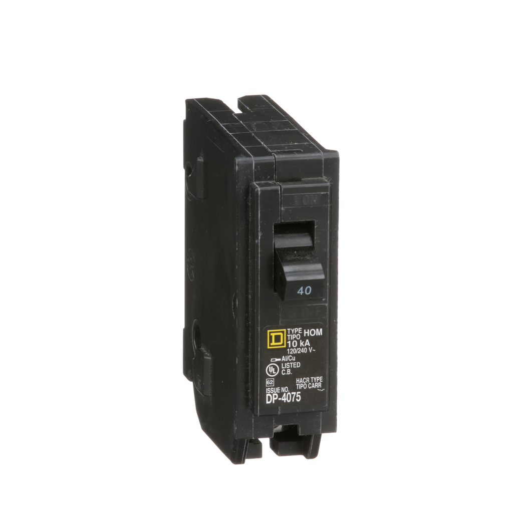 SCHNEIDER ELECTRIC Square D HOM140 120/240 Volt 40 Amp Miniature Circuit Breaker