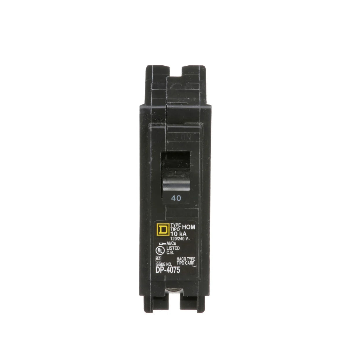 SCHNEIDER ELECTRIC Square D HOM140 120/240 Volt 40 Amp Miniature Circuit Breaker
