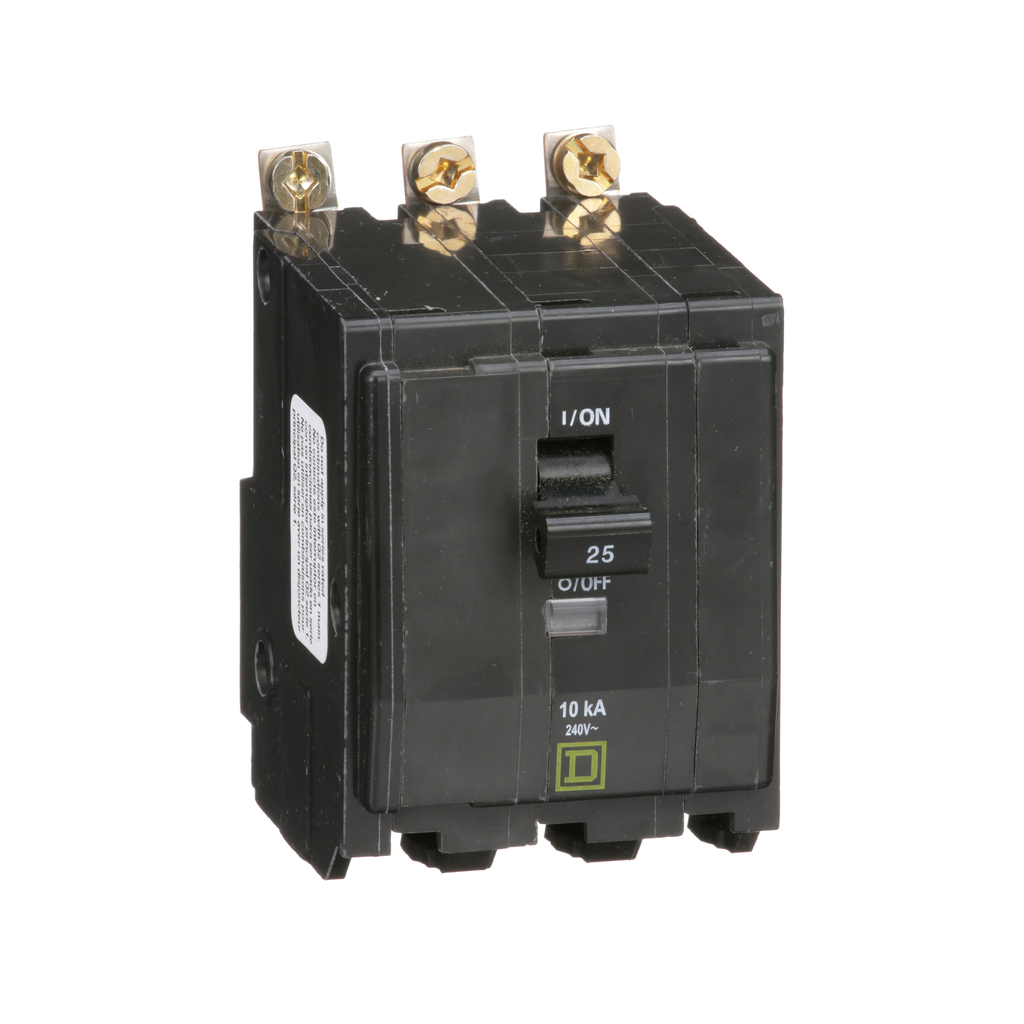 SCHNEIDER ELECTRIC Square D QOB325 Miniature Circuit Breaker 25A 240V 3Ph Bolt-On