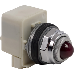 SCHNEIDER ELECTRIC Schneider Electric 9001KP1R6 Square D 30 mm 120 VAC Red Lens Metal Bezel Pilot Light