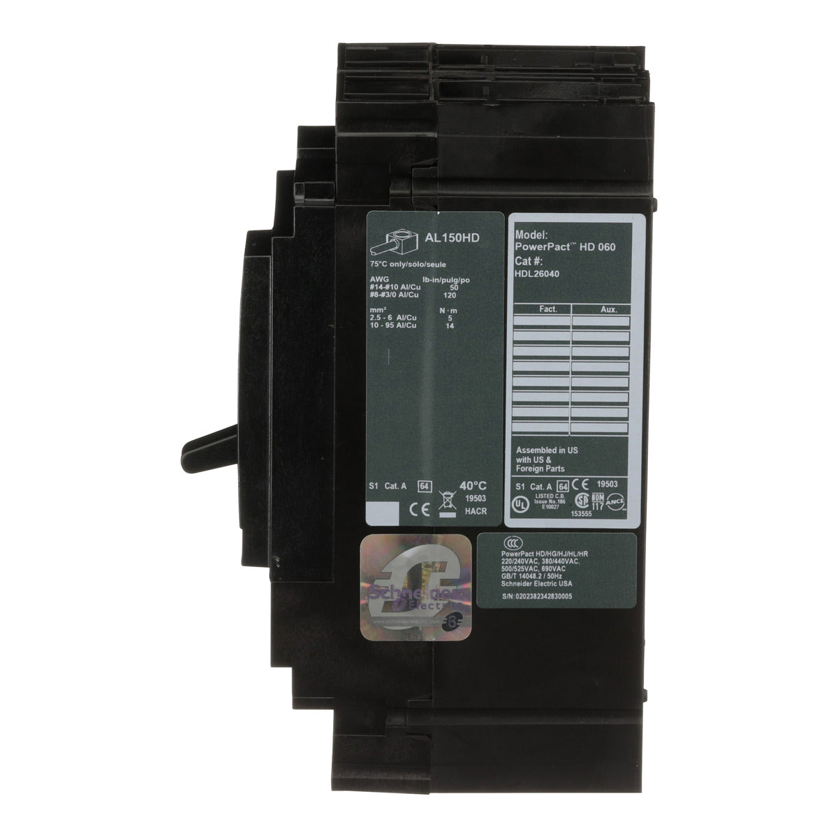 SCHNEIDER ELECTRIC Square D EIK2 600 VAC/VDC 10 Amp 2NO 2NC Heavy Duty Safety Switch Electrical Interlock Kit