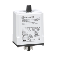 SCHNEIDER ELECTRIC Square D 9050JCK11V20 120 VAC 110 VDC Coil 10 Amp DPDT Socket Mount AC/DC Electronic Timing Relay