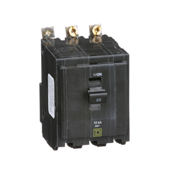 SCHNEIDER ELECTRIC Square D QOB320 Miniature Circuit Breaker 20A 240V 3Ph, Bolt-On