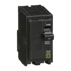 SCHNEIDER ELECTRIC Square D QO215 Miniature Circuit Breaker 15A 120/240V 2P