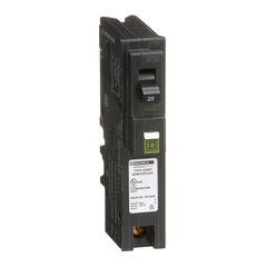 SCHNEIDER ELECTRIC Square D HOM120PCAFI 1-Pole 20 Amp 120 Volt Plug-On Thermal Magnetic Miniature Circuit Breaker