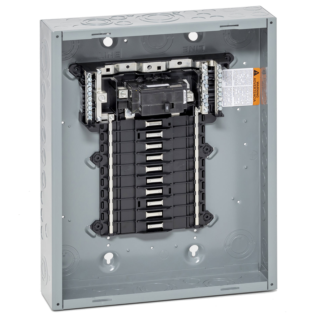 SCHNEIDER ELECTRIC Square D QO120M100P Load Center 100A 120/240V 1 Phase Convertible Main Breaker