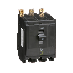 SCHNEIDER ELECTRIC Square D QOB335 Miniature Circuit Breaker 35A 240V 3Ph, Bolt-On