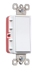 LEGRAND Pass & Seymour PT2601W PlugTail Single Pole Decorator Switch 15A 120/277V