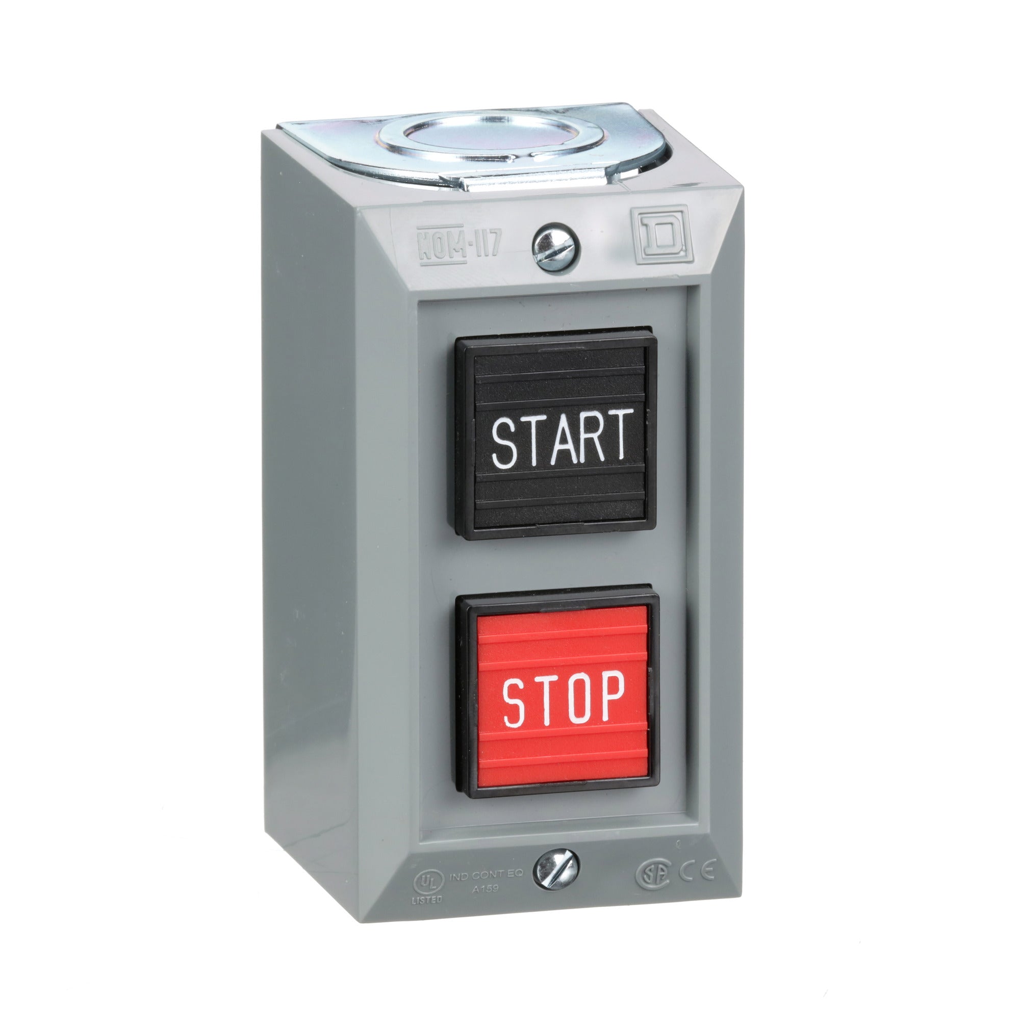SCHNEIDER ELECTRIC Square D 9001BG201 Complete Control Station Harmony 9001B 2 Push Buttons Start/Stop 5A 600V AC 1NO + 1NC NEMA 1