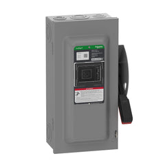 SCHNEIDER ELECTRIC Square D VH362N Safety Switch, Heavy Duty, Fused, Viewing Window, Type 1, 600V, 60A, 3 Pole, Neutral Installed