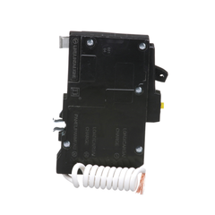 SCHNEIDER ELECTRIC Square D QO115GFI Miniature Circuit Breaker w/GFI 15A 120V 1Ph 1P, Plug-On