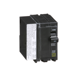 SCHNEIDER ELECTRIC Square D QO2201021 Plug-On Miniature Circuit Breaker 20 Amp 120/240 Volt