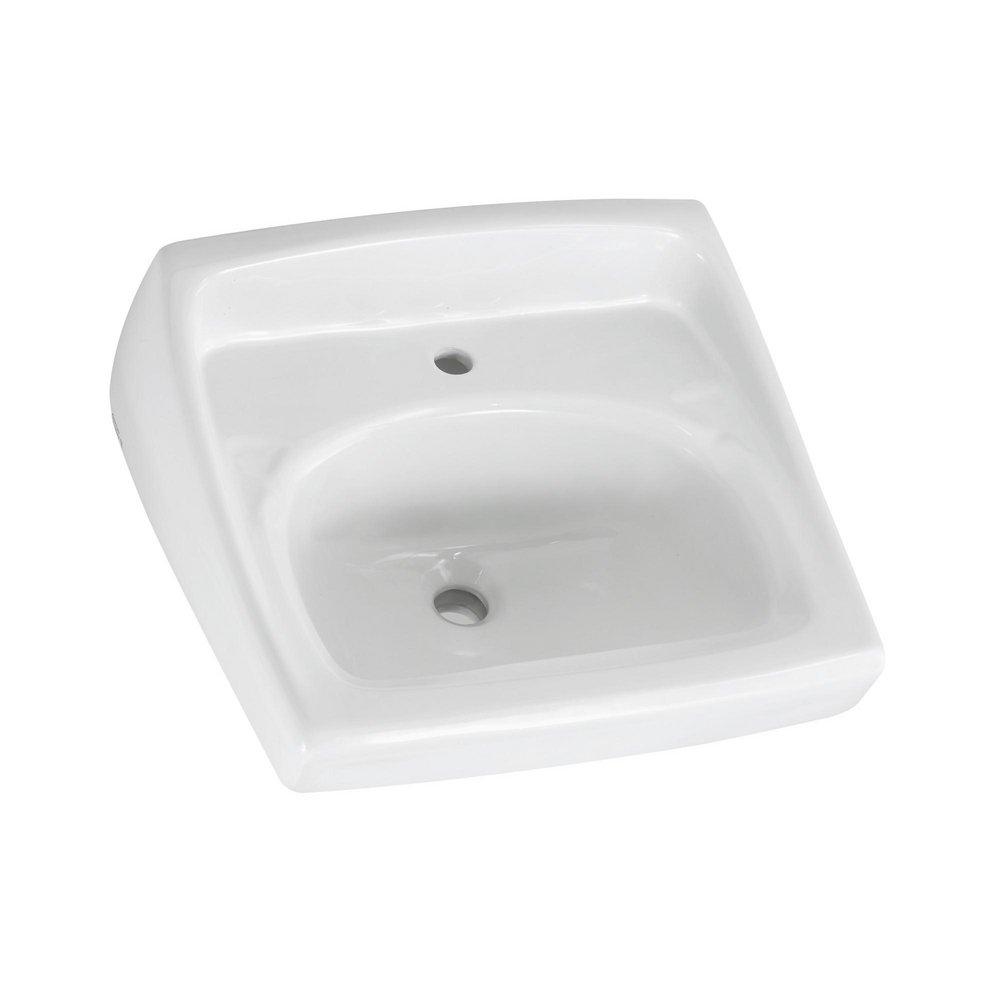 AMERICAN STANDARD American Standard 0356041.020 Lucerne Wall-Hung Sink for Exposed Bracket Support with Center Hole Only (White)