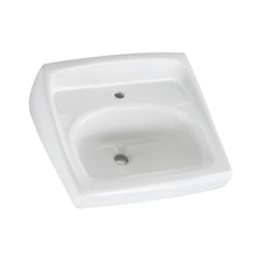 AMERICAN STANDARD American Standard 0356041.020 Lucerne Wall-Hung Sink for Exposed Bracket Support with Center Hole Only (White)