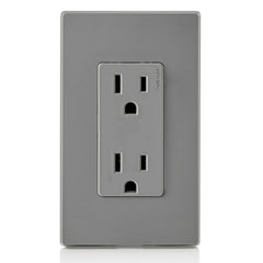 LEVITON Leviton 5325-GY 15 Amp 125 Volt Decora Duplex Receptacle Gray