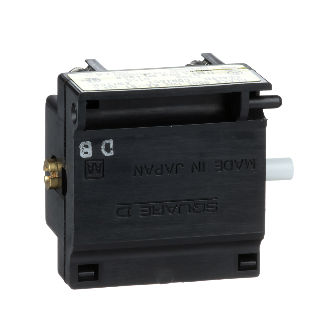 SCHNEIDER ELECTRIC Square D 9001KA51 240 VAC 3 Amp 1NO 1NC Silver Alloy Screw Clamp Terminal Push Button Contact Block