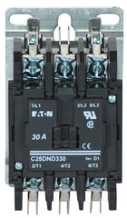 EATON Eaton C25DND330A Definite Purpose Contactor, 110 to 120 VAC V Coil, 30 A Inductive/40 A Resistive, 3 Poles