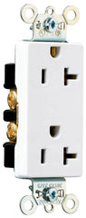 LEGRAND Pass & Seymour 26352W Heavy-Duty Decorator Spec Grade Receptacles w/ Back & Side Wire - 20A White (125V)
