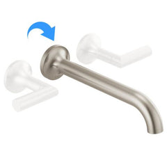 DELTA FAUCET Delta T70475-BN Brizo Odin Two-Handle Wall-Mount Tub Faucet Trim 9.3 GPM Less Handles