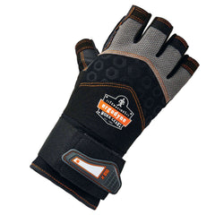 ERGODYNE Ergodyne 17713 910 Half-Finger Impact Gloves + Wrist Support