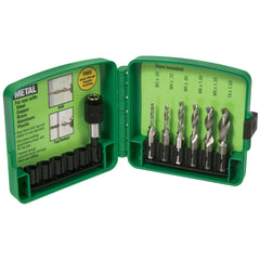 GREENLEE Greenlee DTAPKITM Drill/Tap/Countersink Set Metric, 6 Pc, M3 - M10