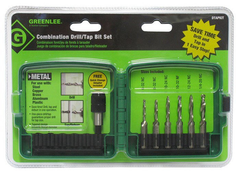 GREENLEE Greenlee DTAPKITM Drill/Tap/Countersink Set Metric, 6 Pc, M3 - M10