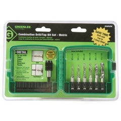 GREENLEE Greenlee DTAPKITM Drill/Tap/Countersink Set Metric, 6 Pc, M3 - M10