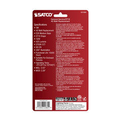 SATCO-NUVO Satco-Nuvo S21869 ST19 LED Clear Medium Base 2700K 2-Pack