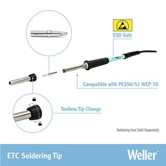 WELLER WELLER ETC Screwdriver Soldering Tip 3.2 mm W x 0.69 mm H