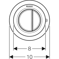 Geberit Geberit 116.050.21.1 Dual Flush Pneumatic Flush Button