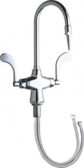CHICAGO FAUCETS Chicago Faucets 929-317XKCP Deck-mounted Manual Laboratory Faucet, Single-hole, Dual-supply