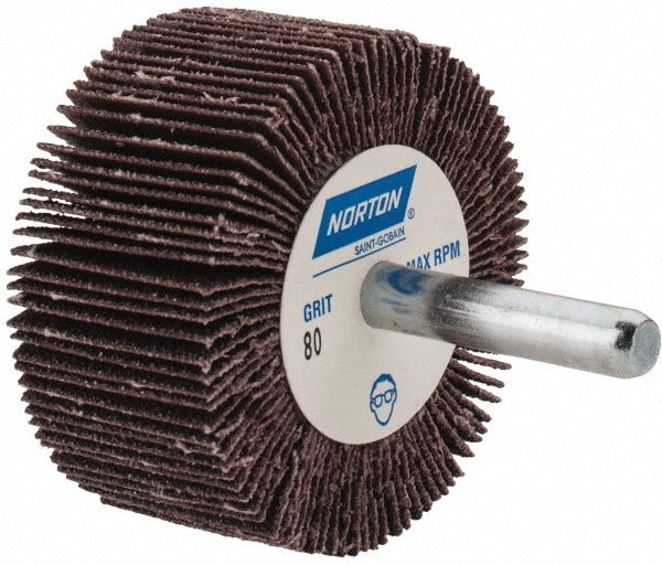 NORTON Norton 63642502601 Mounted Flap Wheel 80 Grit Aluminum Oxide