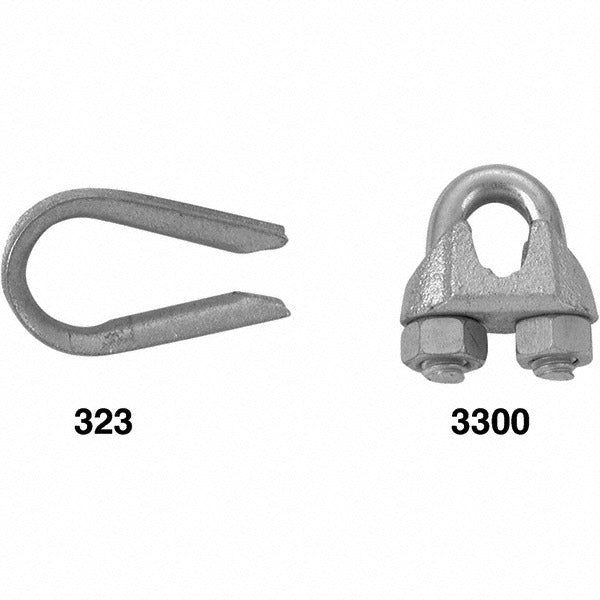 CAMPBELL Campbell T7670459 Wire Rope Clip 3/8 in Steel