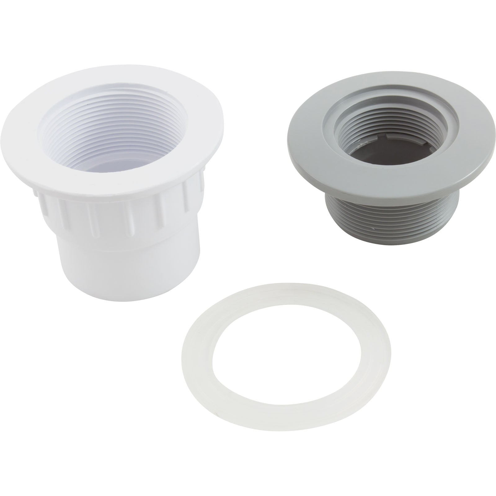 CUSTOM MOLDED PRODUCTS Custom Molded Products 25523-501-100 Wall Fitting CMP Fiberglass with Gasket 1-1/2 Slip Gray