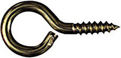 NATIONAL HARDWARE National Mfg N119-362 Brass Screw Eye 1-5/8in Size 8 3 Pack