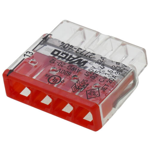 WAGO WAGO 2773-404/VE00-0500 Compact Pushwire Splicing Connector 20-12 AWG Solid 18-12 AWG Stranded Bag of 500