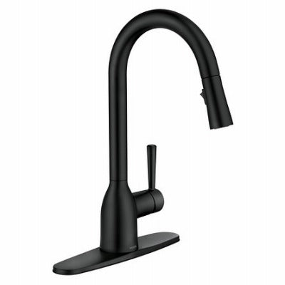 MOEN Moen 87233BL Adler Single Handle High Arc Kitchen Faucet